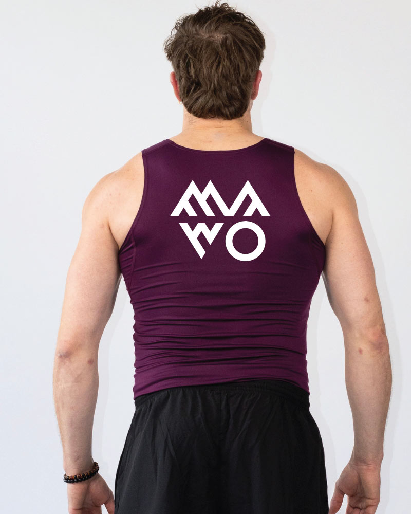 Miesten sleevles shirt Voimakellari, dark purple