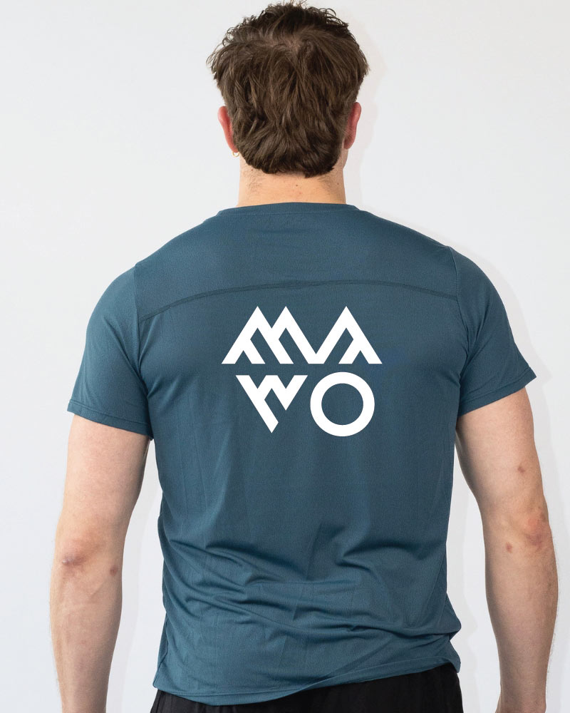 Miesten ultrakevyt workout shirt Voimakellari, sinivihreä