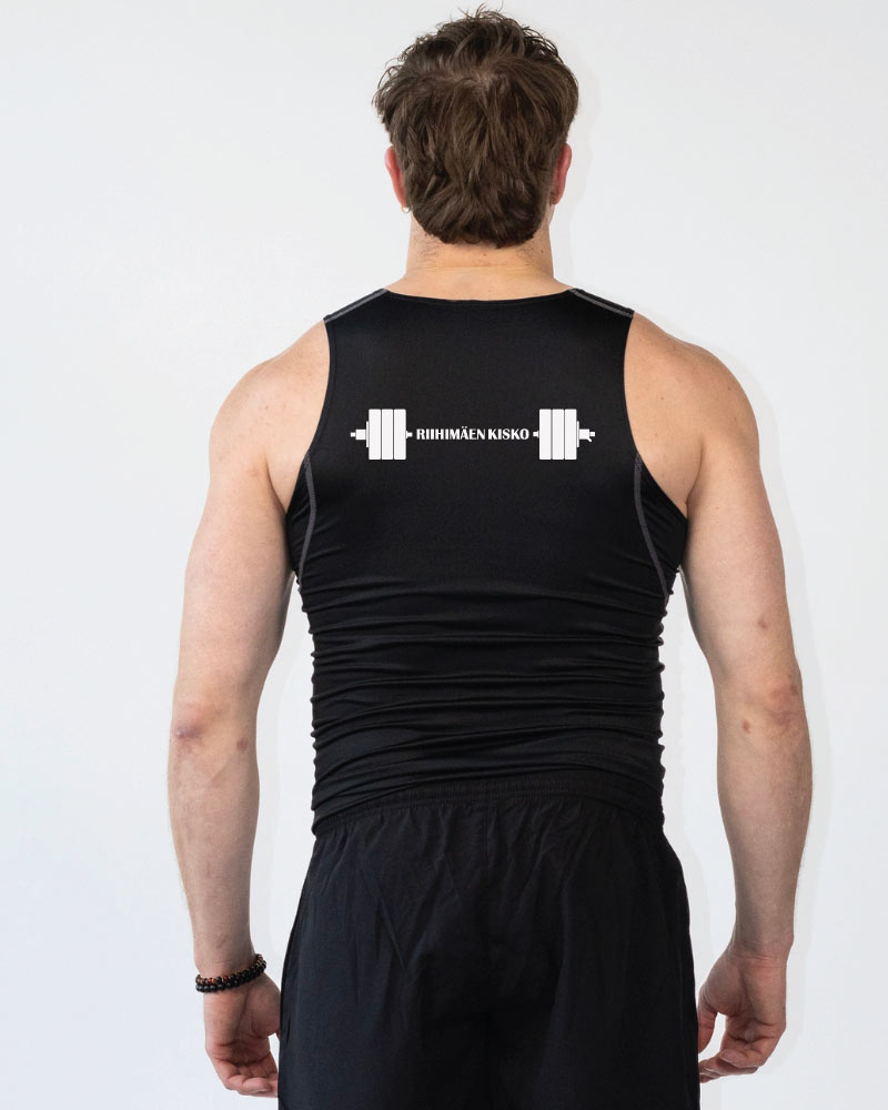 Miesten sleevles shirt Riihimäen Kisko, black