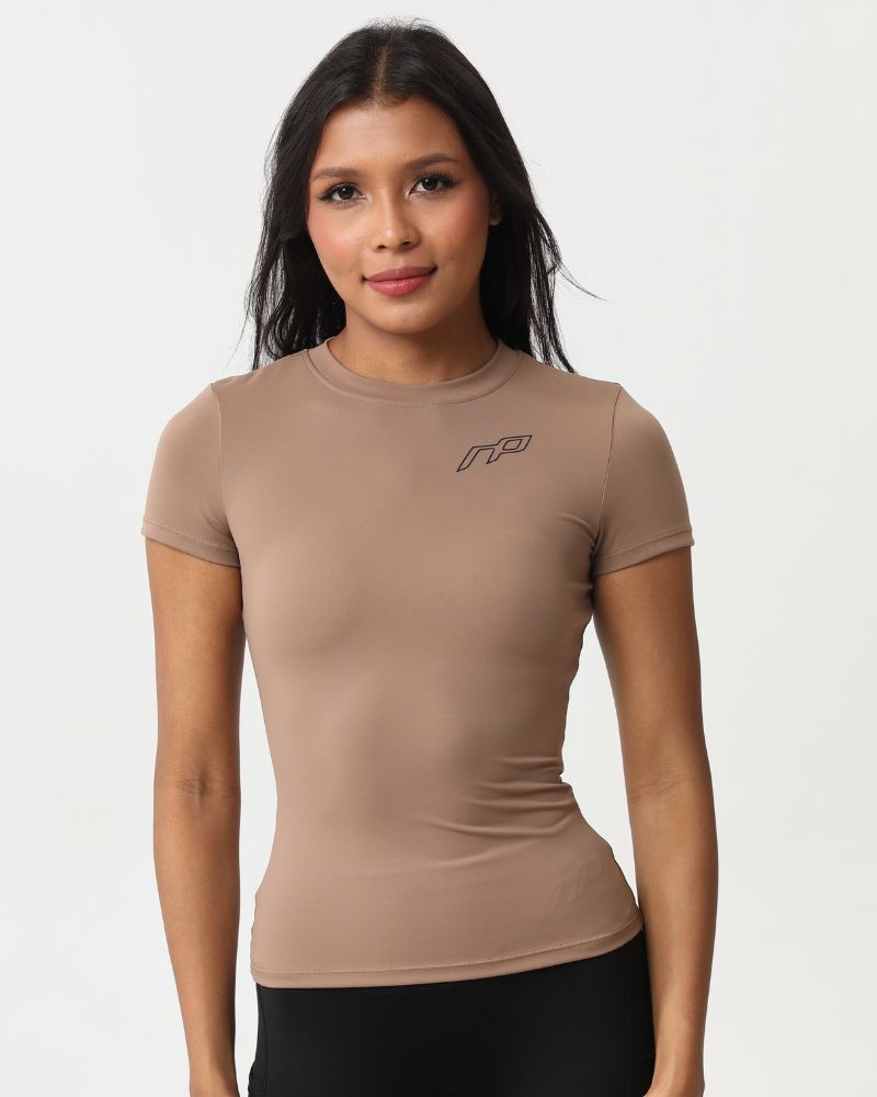 Naisten training tee, latte