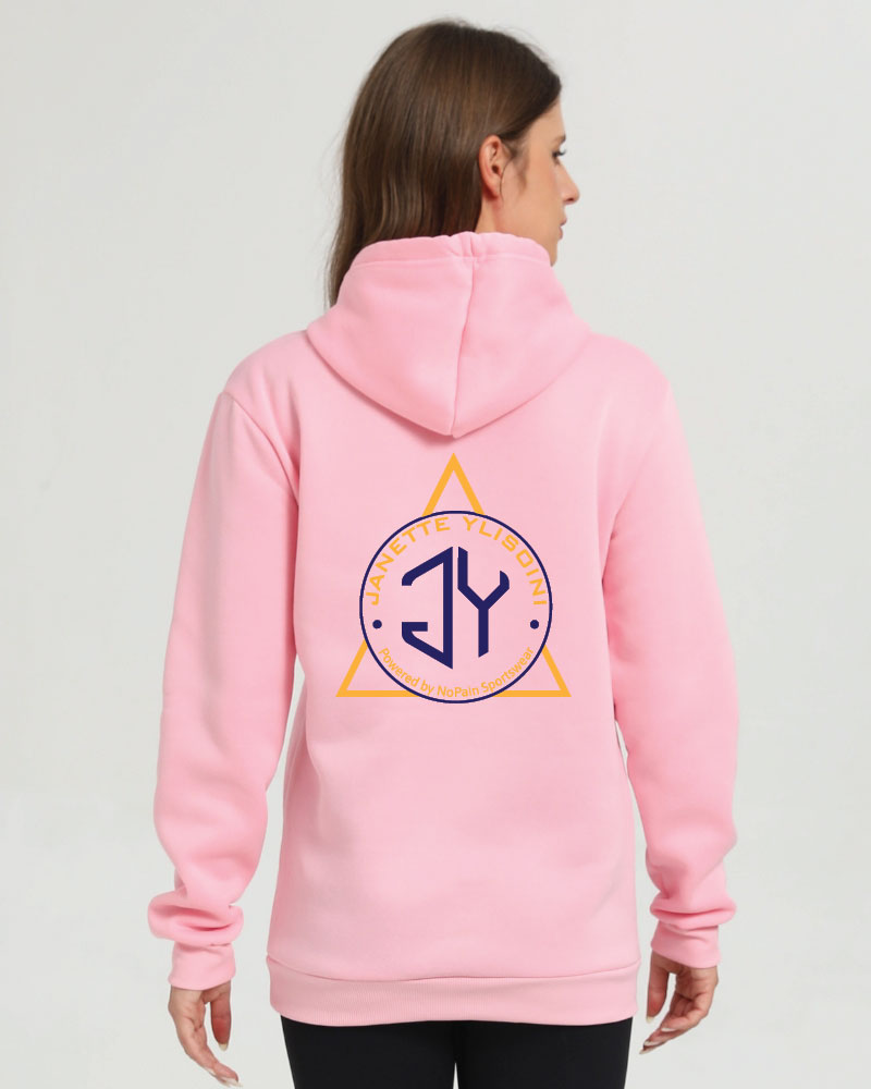 NoPain Sporswear Everyday Unisex Hoodie Janette Ylisoini, pink