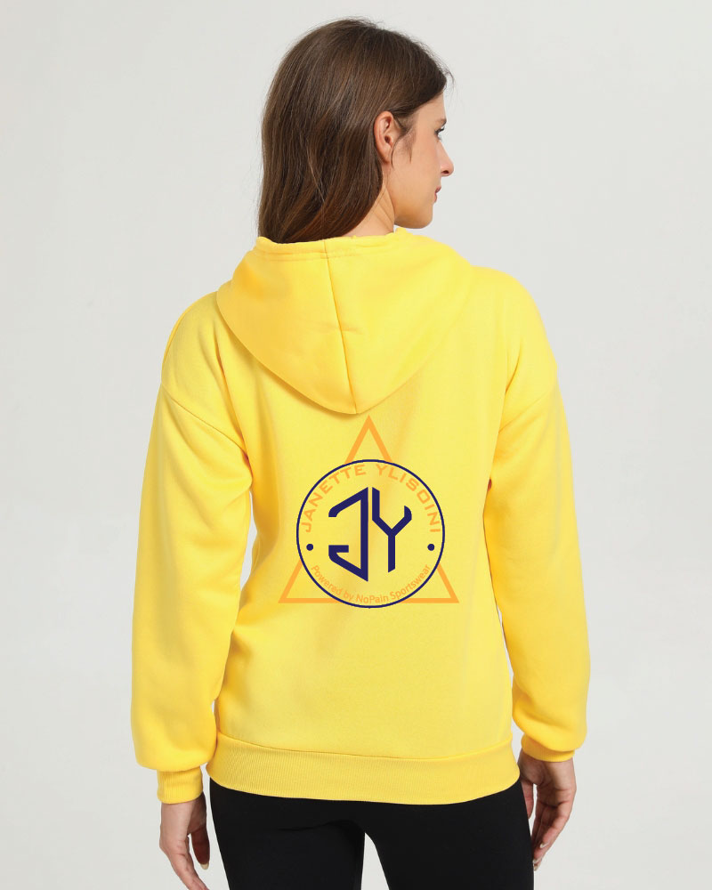 NoPain Sporswear Everyday Unisex Hoodie Janette Ylisoini, yellow